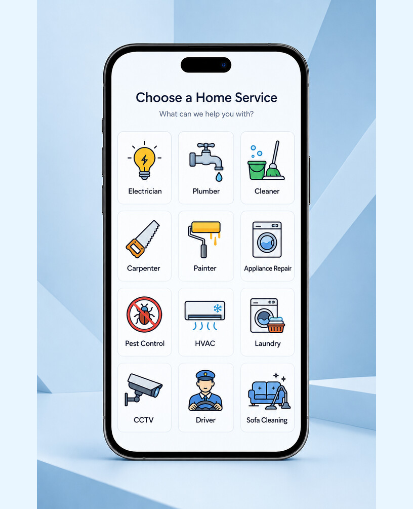 AHS service selection screen